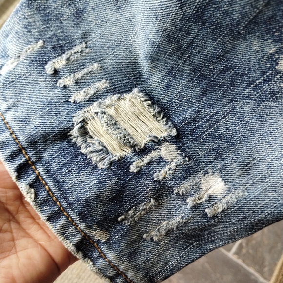 Super Distressed The Heritage by America Jeans sz 38 x 34 - Picture 15 of 16